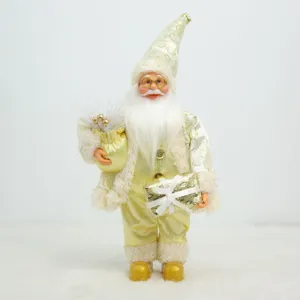 Navidad papa noel de pie muneco de peluche adorno 13 pulgadas vista detallada decoracion