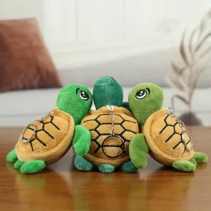 Mignon porte-clés en peluche de tortue de mer douce peluche pour pendentif de sac