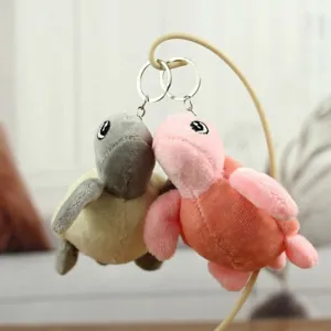 Mignon animal marin tortue peluche petite tortue de mer poupée porte-clés pendentif