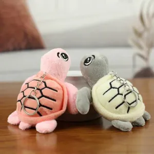 Mignon porte-clés en peluche tortue douce en peluche mer tortue pendentif sac accessoire