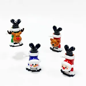 Weihnachten Aufziehbar Handstand Spielzeug Set mit Rentier und Weihnachtsmann Figuren.