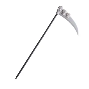 Halloween skull scythe toy plastic reaper weapon costume props for party festival.