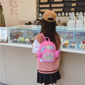 Cute kids backpack pink sequin shell school bag kindergarten cute backpack for girls