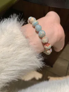 Bracelet en perles de pierre naturelle coloree pour femmes bijoux de mode quotidiens