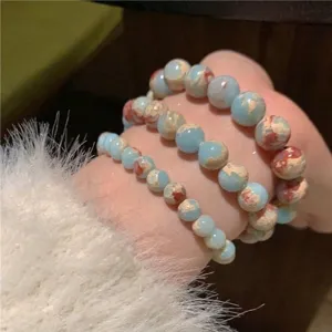 Bracelet de perles en pierre précieuse multicouche pour femmes, bijoux de poignet.