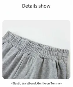 Children pure cotton shorts detail view, elastic waistband design, soft and breathable fabric.