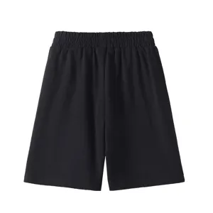 Kids pure cotton black shorts summer casual solid color sports pants for kids daily wear