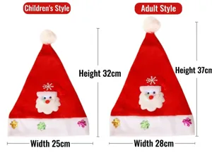 Verlichte Kerstmuts Pluche Rode Kerstman Mutsen voor Kinderen en Volwassenen Feest