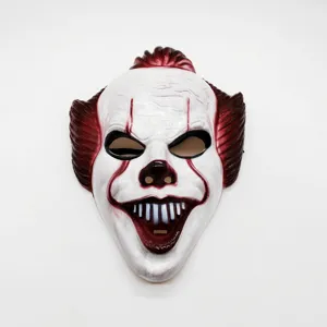Scary clown mask for Halloween party roleplay, creepy horror prop with striking design.