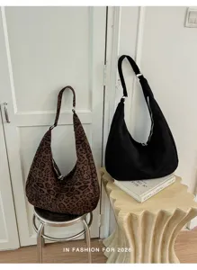 Vintage suède textuur grote capaciteit hobo schoudertas voor herfst winter casual handtas