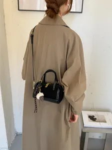 Bolso Boston de ante para mujer otoño retro bolso cruzado bolso de hombro elegante