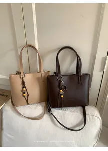Borsa a secchiello a tracolla rétro minimalista da donna, grande capacità per tutti i giorni.