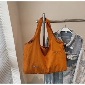 Large capacity oxford cloth shoulder bag casual underarm tote bag for daily commuting