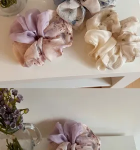 Coleteros de satén para mujer, elegante diseño degradado, accesorios para el pelo versátiles.
