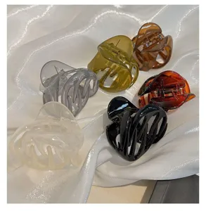 Gran juego de pinzas para el cabello transparentes, pinzas de tiburón acrílicas para mujeres.