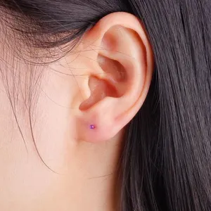 Orecchini plastica testa rotonda colorati bastoncini di ritenzione piercing unisex