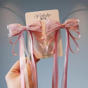 Pinzas de Pelo con Lazo para Niños Malla Cinta Estilo Antiguo Chino Accesorios Lindos Horquillas para Niñas Estilo Diario