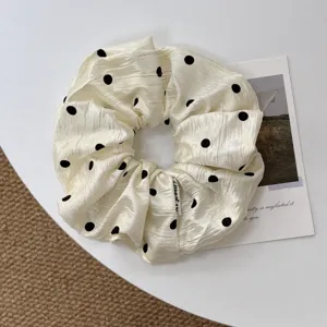 Elegante coletero de lunares para mujer, accesorio para el cabello elástico estilo coreano.