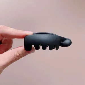Molla per capelli nera opaca artiglio squalo donna, accessorio capelli resistente uso quotidiano