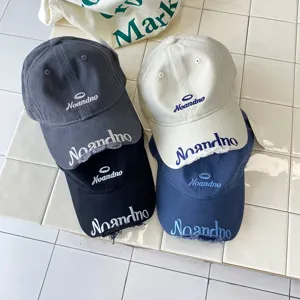 Casquette de baseball brodée tendance pour enfants, chapeau en coton vieilli stylé detail