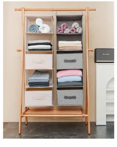 Organizer per armadio appeso con cassetti, borsa portaoggetti in tessuto multistrato.