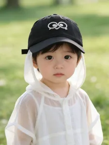 Cute big eye design kids baseball cap for summer outdoor sun protection and stylish wear.