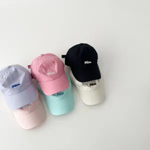 Kids quick dry baseball cap for spring and summer cute letter embroidered sun hat trendy