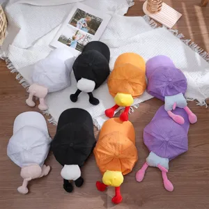 Kids baseball cap summer breathable cute cartoon animal plush legs sun protection hat detail