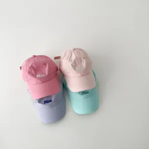 Kids Quick Dry Baseball Cap Summer Outdoor Sun Protection Adjustable Hat Children Letter Embroidery Casual Sports Caps