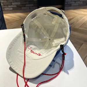 Kids Sun Protection Baseball Cap Quick Drying Outdoor Breathable Hat with Anti-Lost Strap