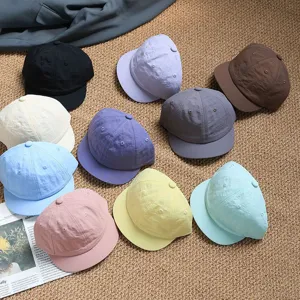 Kids quick-dry baseball cap solid color sun protection breathable casual duckbill hat