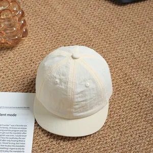 Details of the Korean style quick-dry baby baseball cap, breathable short brim sun hat.