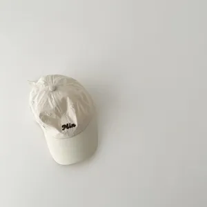 Kids quick-dry baseball cap summer thin sun protection hat with cute letter embroidery.