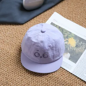 Cute cartoon big eyes kids baseball hat summer sun protection duckbill cap for baby