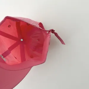 Pink children's baseball cap quick dry sun protection summer breathable adjustable hat
