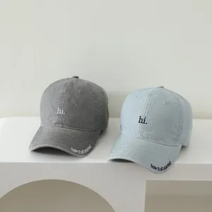 Kids baseball hat cute letter embroidery spring autumn casual sun protection cap.