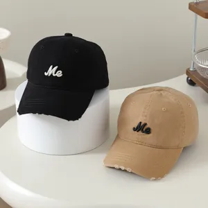 Kids baseball cap cute letter Me spring autumn casual cotton sun hat for boys and girls