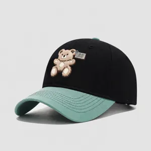 Kids cute bear baseball cap autumn thin cotton sun hat boys girls hip hop fashion hat
