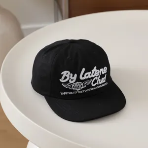 Gorra de beisbol negra estilo hip hop con bordado blanco para ninos y ninas infantiles