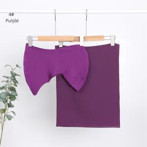 Purple modal underscarf chiffon hijab set breathable stretchy neck cover headscarf new