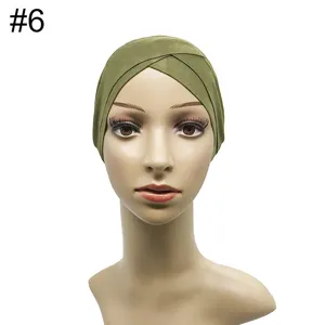 Elastische Modal Kreuz Turban Unterziehkappe für Damen, atmungsaktives Hijab Detail Ansicht Nr. 6