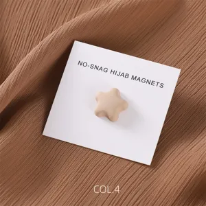 Magnete per hijab a stella opaca per fissare foulard in sicurezza senza danneggiare.