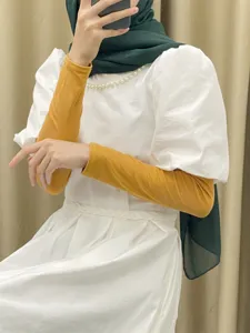 Modal cotton arm sleeves for sun protection, comfortable stretchy ice sleeves for daily wear.