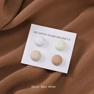 Macaron hijab magnets set of four colorful magnetic pins for scarves and daily wear accessories