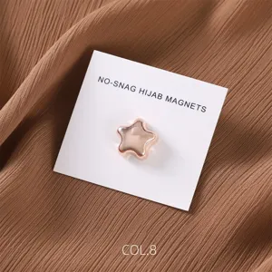 Spilla magnetica hijab in lega a stella, dettaglio brillante fermasciale accessorio.