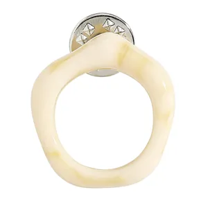Broche lunettes anneau résine chic épingle costume polyvalente accessoire mode femme