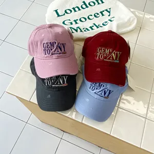 Children's Distressed Baseball Cap Cotton Adjustable Sun Protection Hat Boys Girls Casual Embroidered Letter Visor Cap