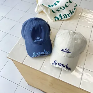 Casquette de baseball usée avec broderie de lettres, chapeau décontracté pour tous les jours.