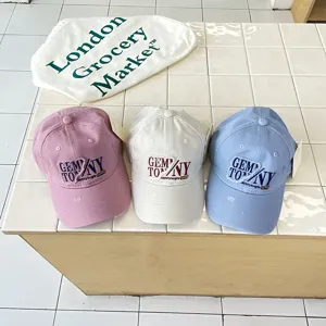 Casual distressed embroidery baseball cap for kids and adults, stylish 3-color set.