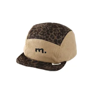 Kinder Leopard Kordkappe Baseball Mütze, weiche Krempe bestickte Kappe Herbst Winter